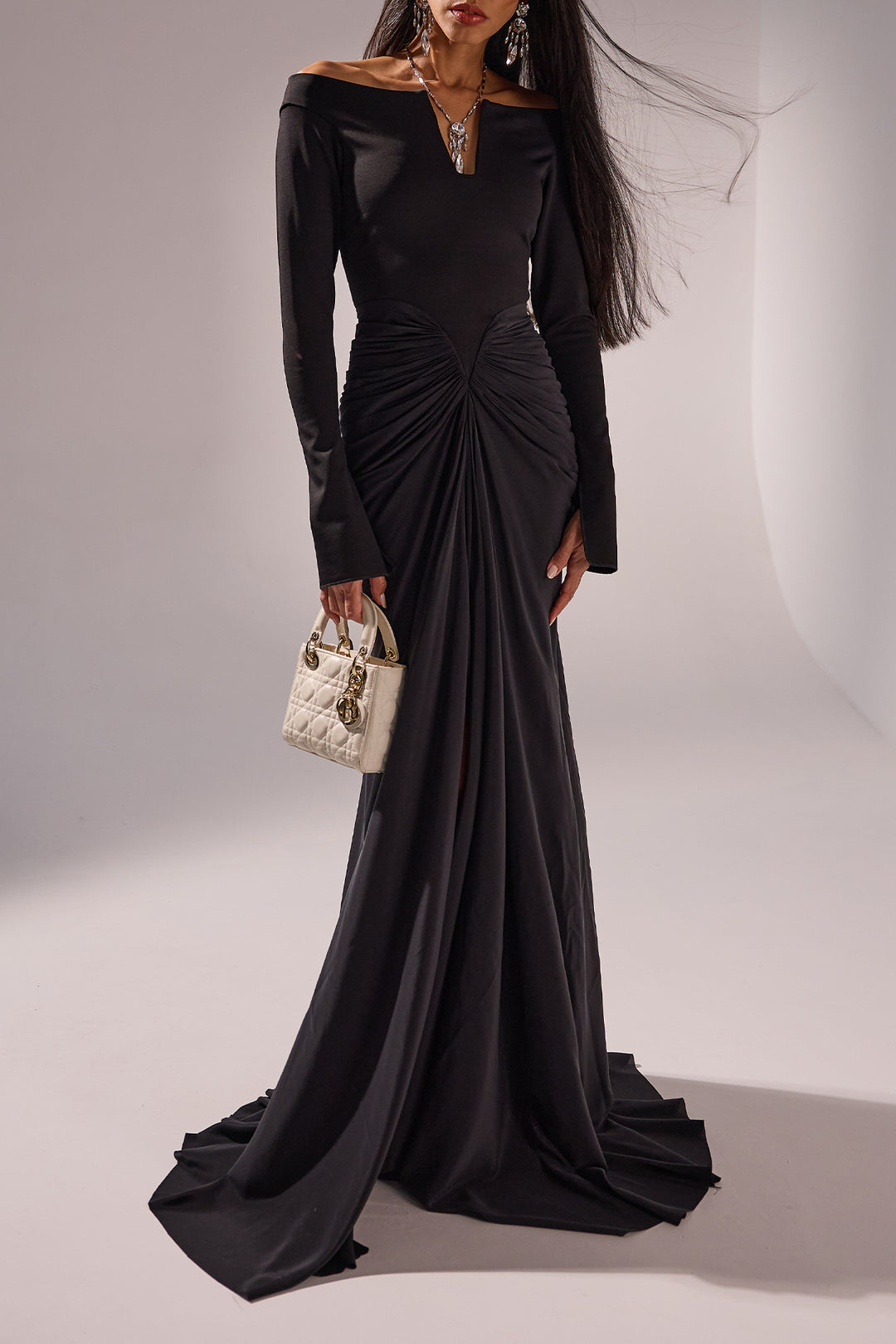 Anita Long Dress In Black