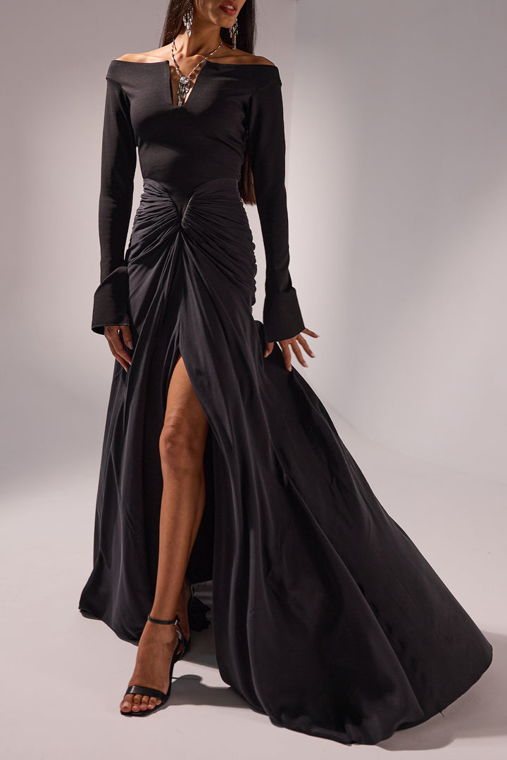 Anita Long Dress In Black