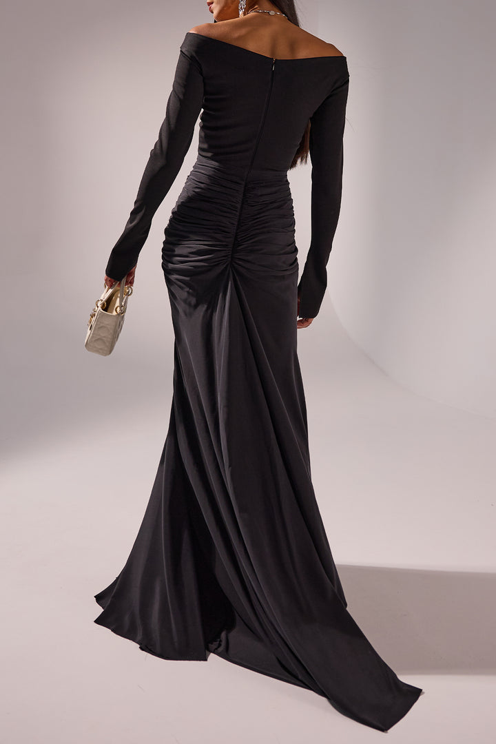 Anita Long Dress In Black