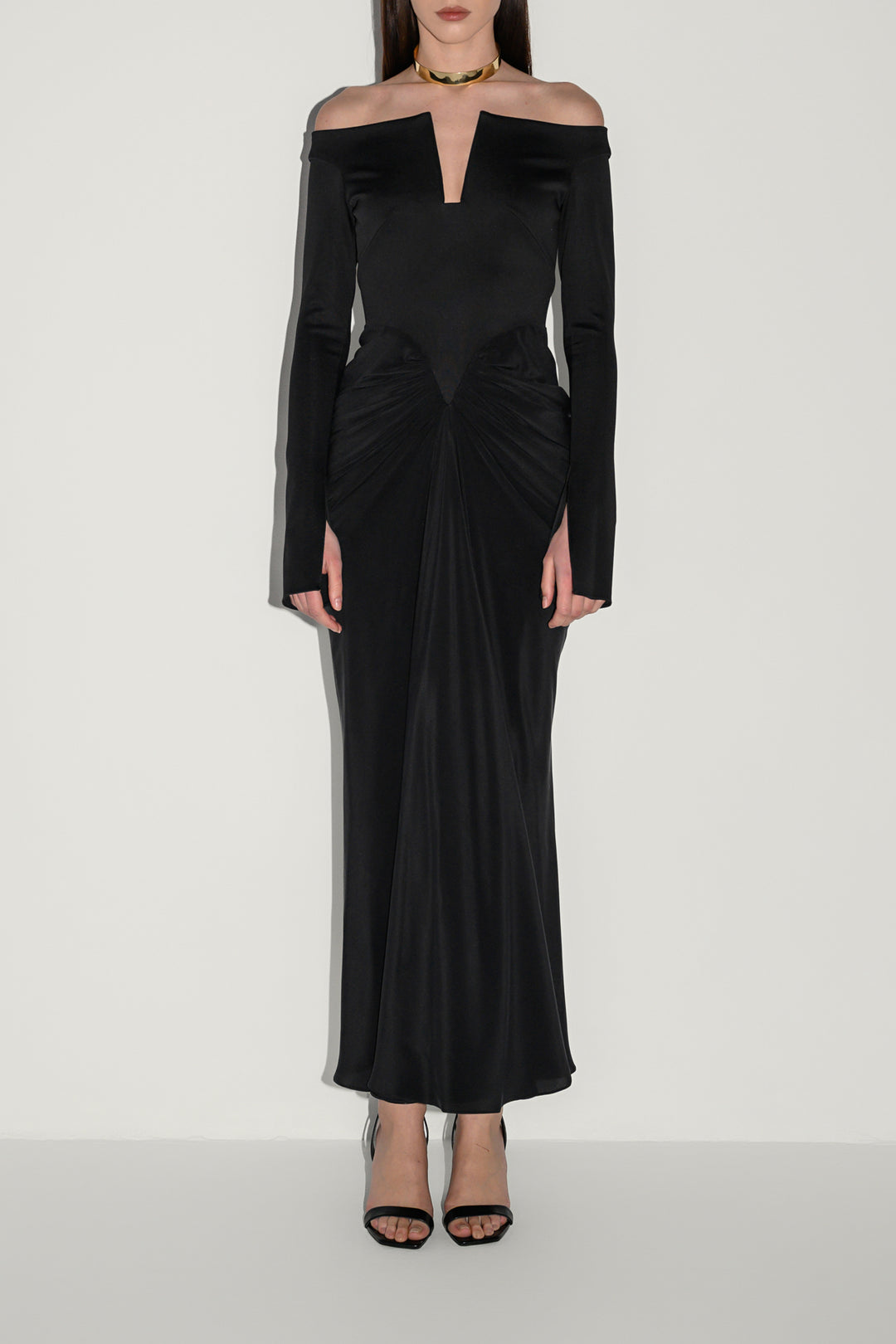 Anita Ankle Length Dress In Black Rhea Costa Anita Ankle Length Dress In Black Rhea Costa