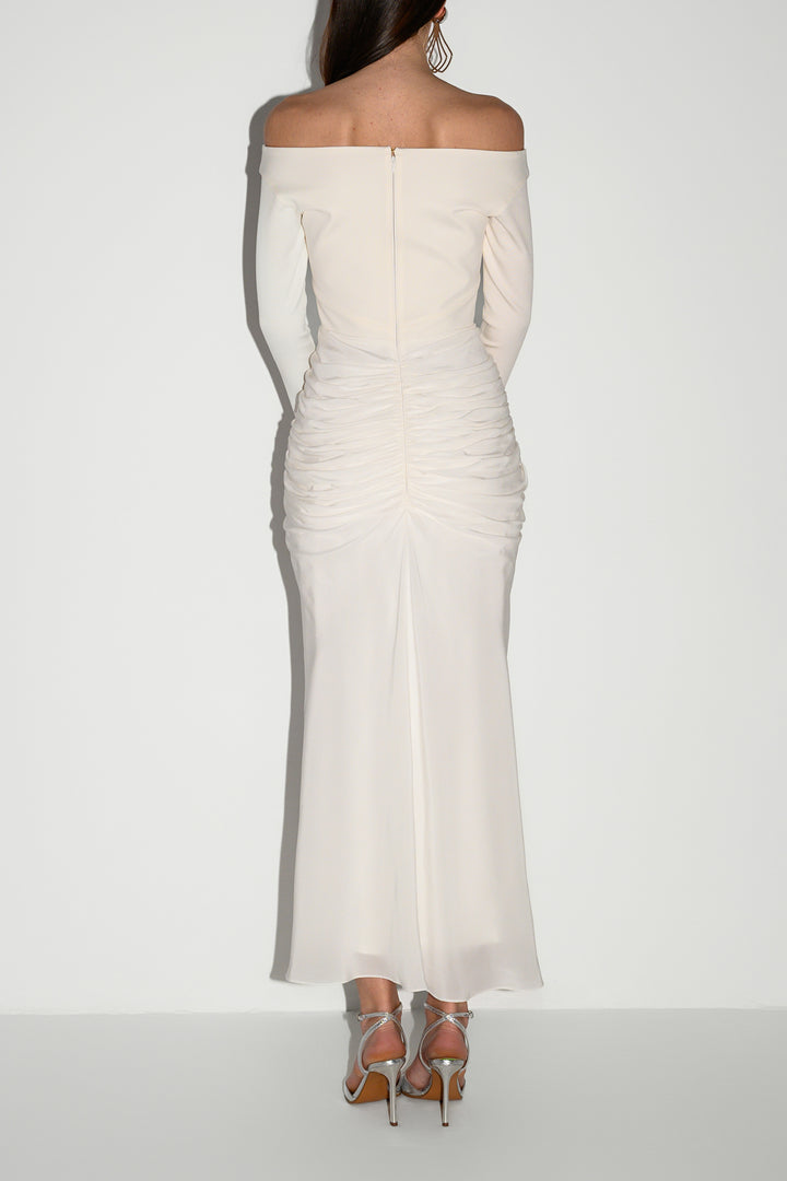 Anita Ankle Length Dress In Off-White
