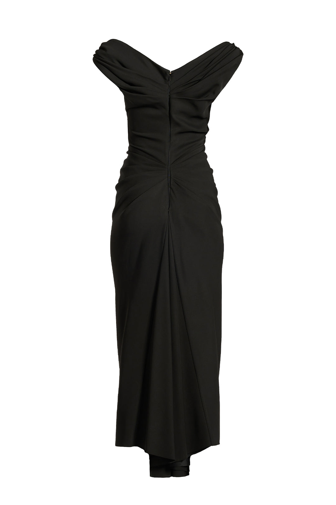 Hedy Midi Crepe Dress In Black