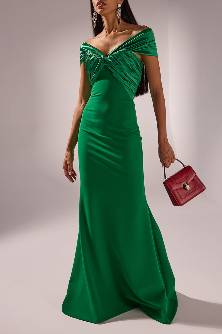 Iram Long Dress In Fresh-Green