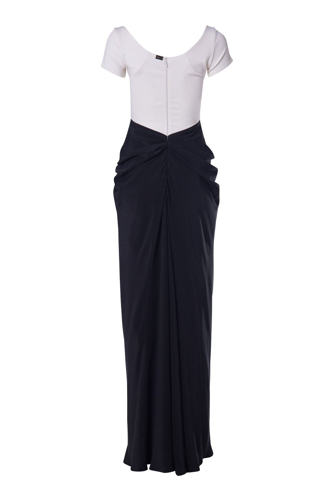 Amna Long Dress In Black-White