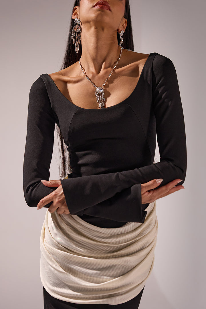 Lucy Dress In Black-White