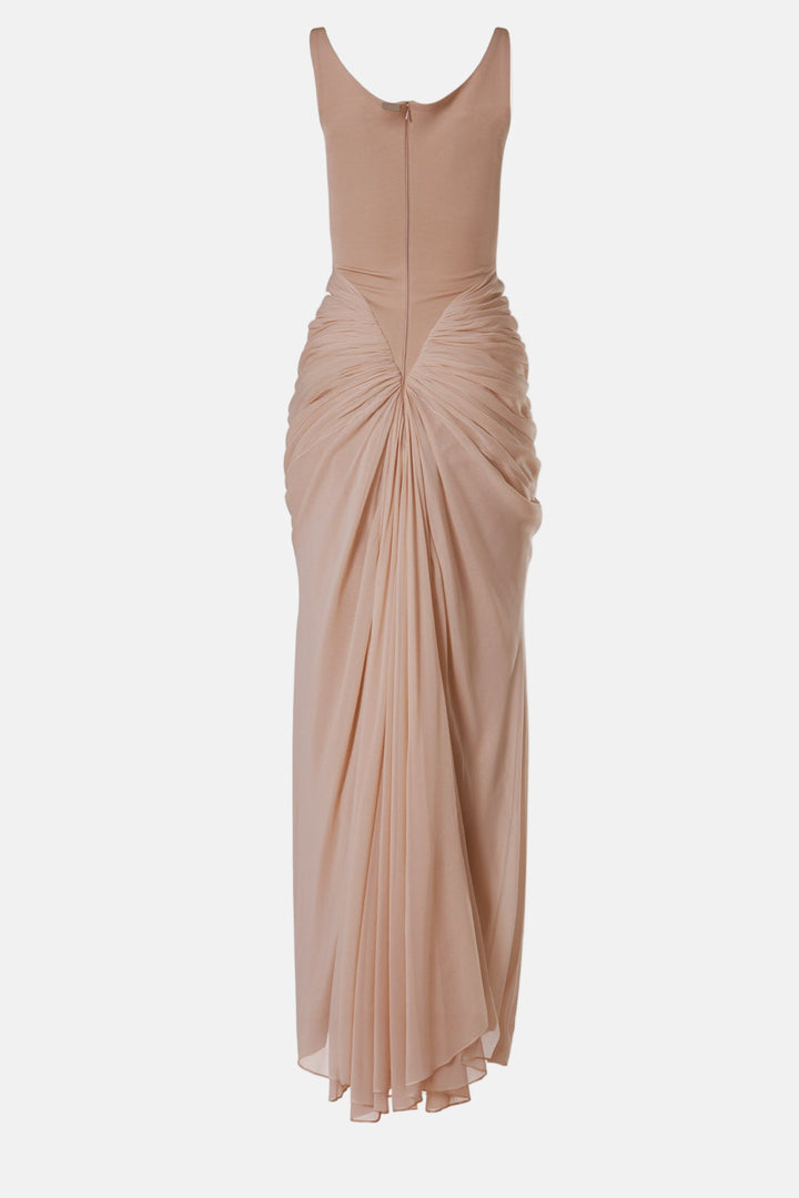 Kiara Long Dress In Nude