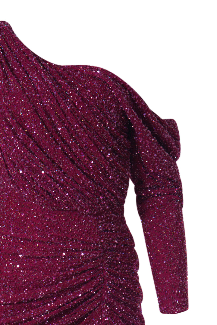 Zeina Dress In Sour-Cherry