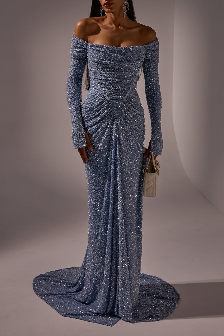 Lorene Dress In Sky-Blue