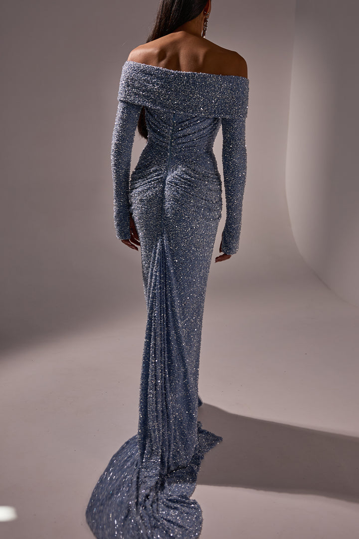 Lorene Dress In Sky-Blue