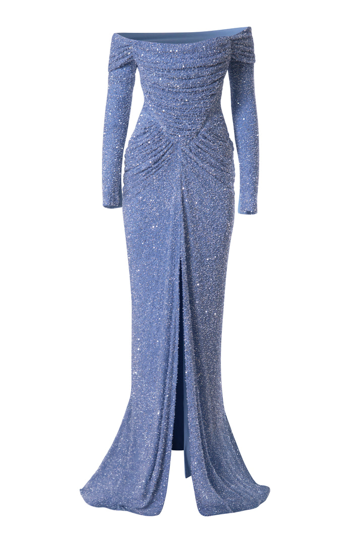 Lorene Dress In Sky-Blue