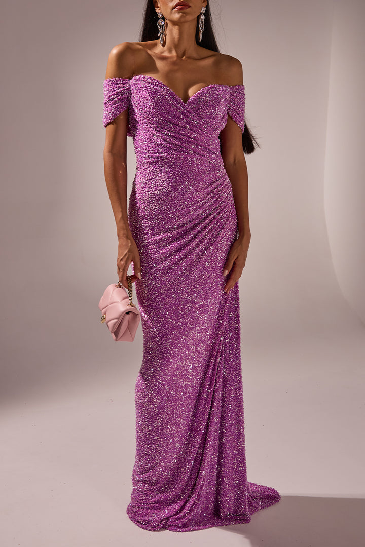 Gaia Dress In Royal-Lilac