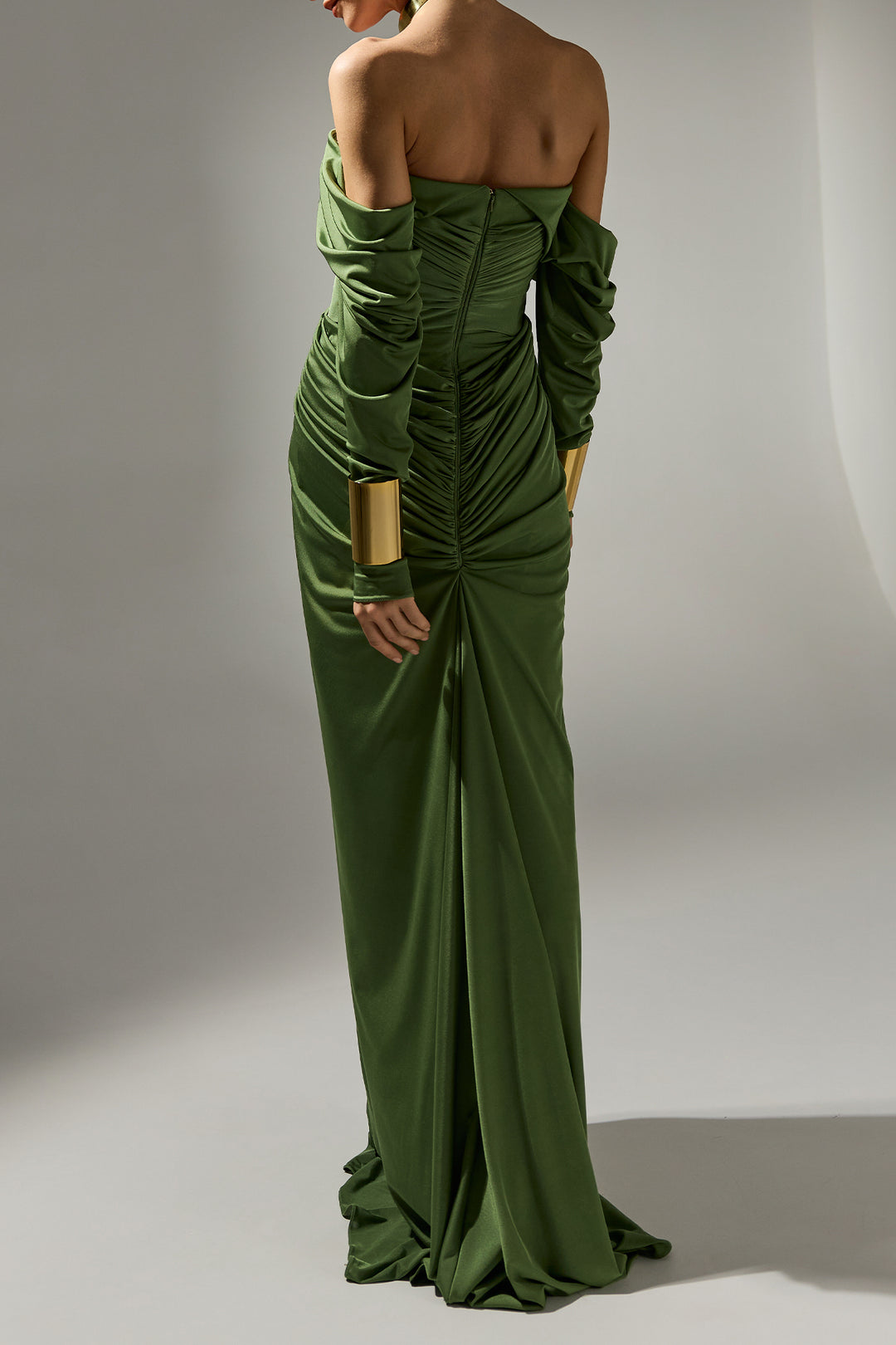 Ammuri Jersey Long Dress In Olive