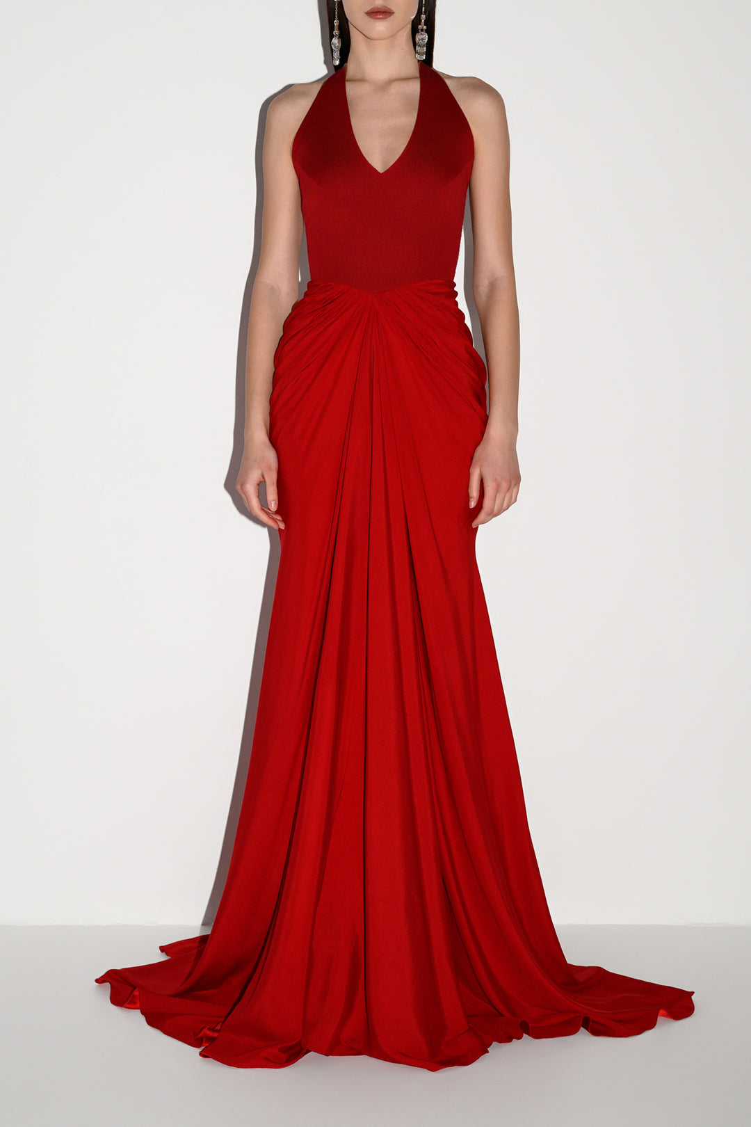 carmine red dress Blanca Long Dress In Carmine – Rhea Costa
