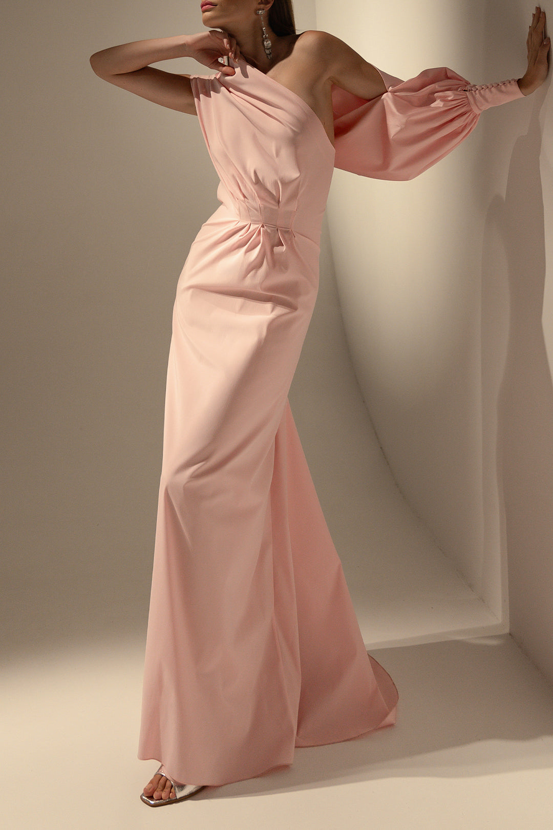 Karima Long Dress In Ballet-Pink Rhea Costa Karima Long Dress In Ballet-Pink Rhea Costa