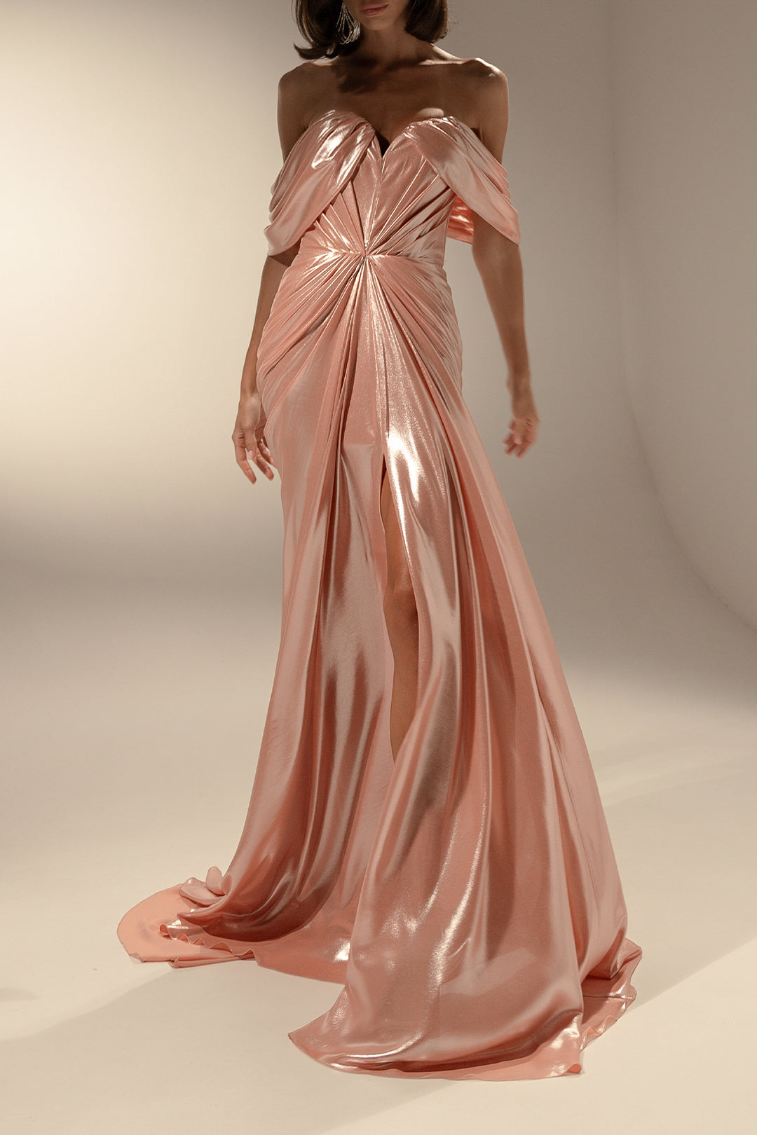 Anisa Long Dress In Seashell