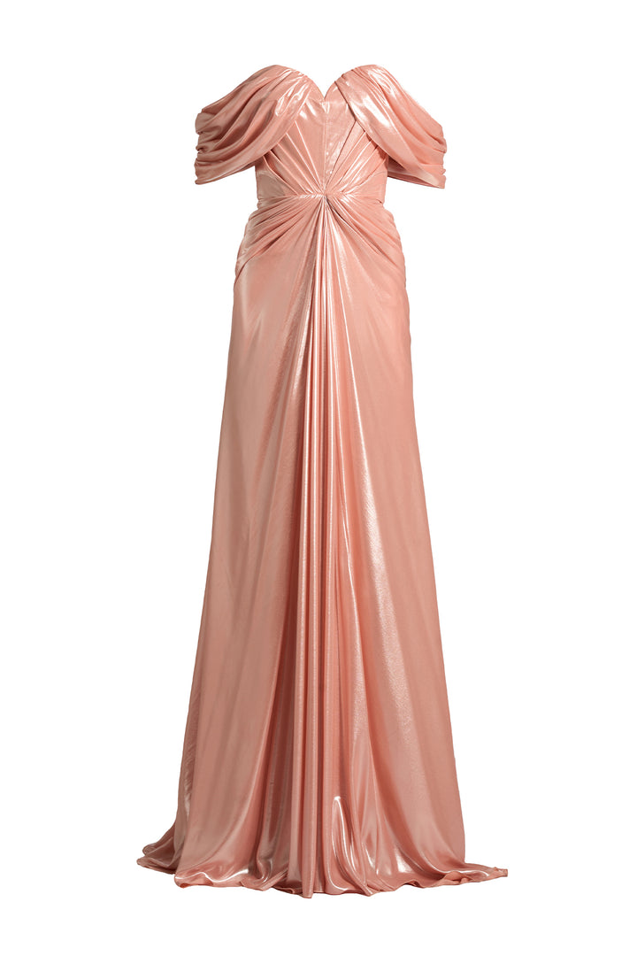 Anisa Long Dress In Seashell