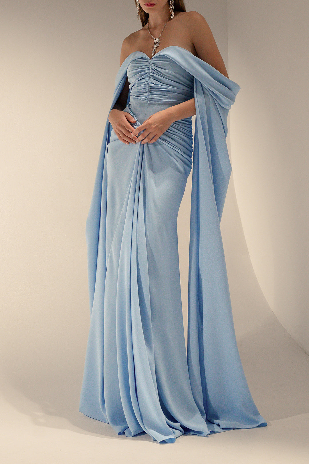 Saliya Dress In Sky-Blue