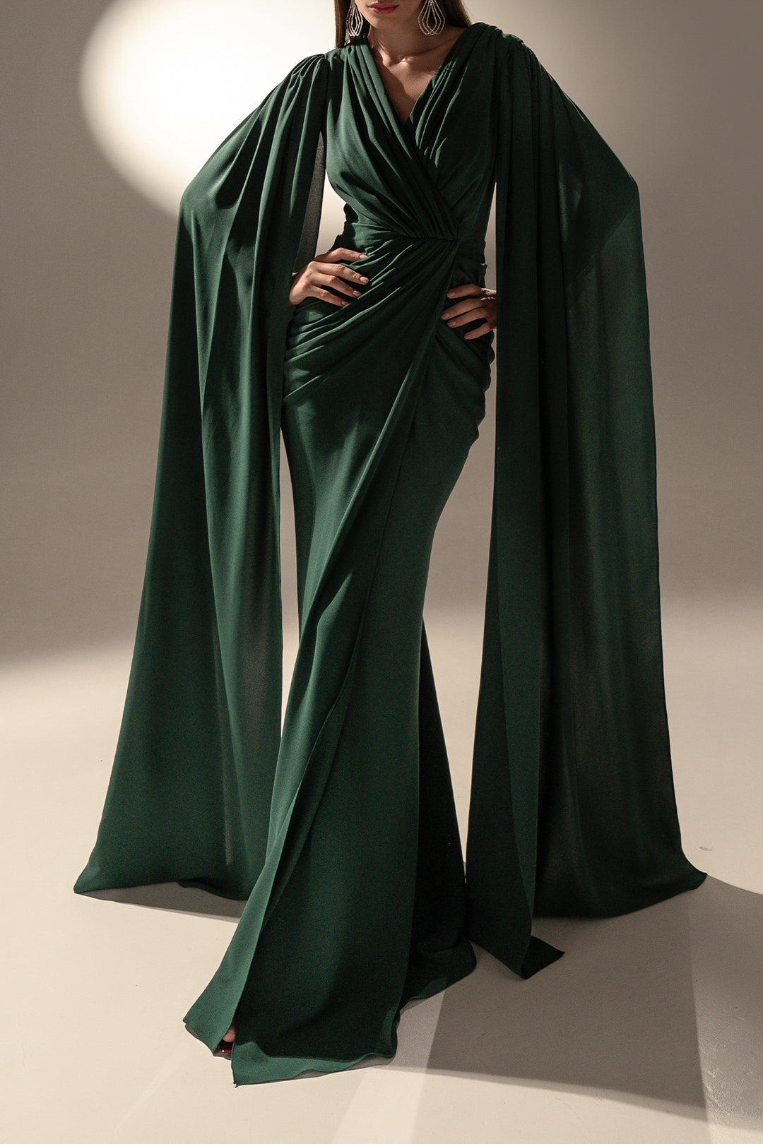 Evelyn Dress In Dark-Green