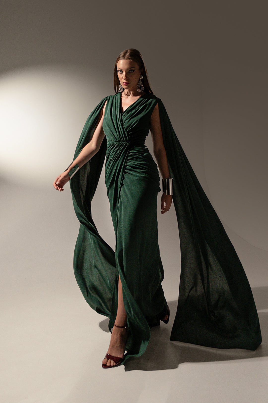 Evelyn Dress In Dark-Green