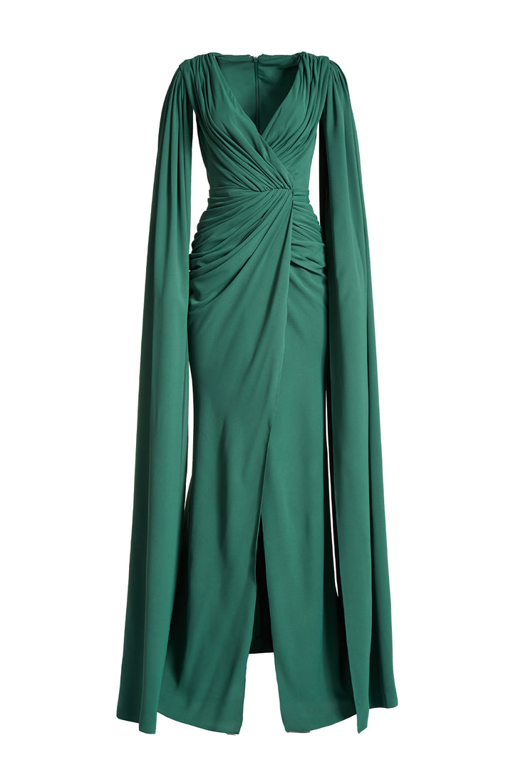 Evelyn Dress In Dark-Green