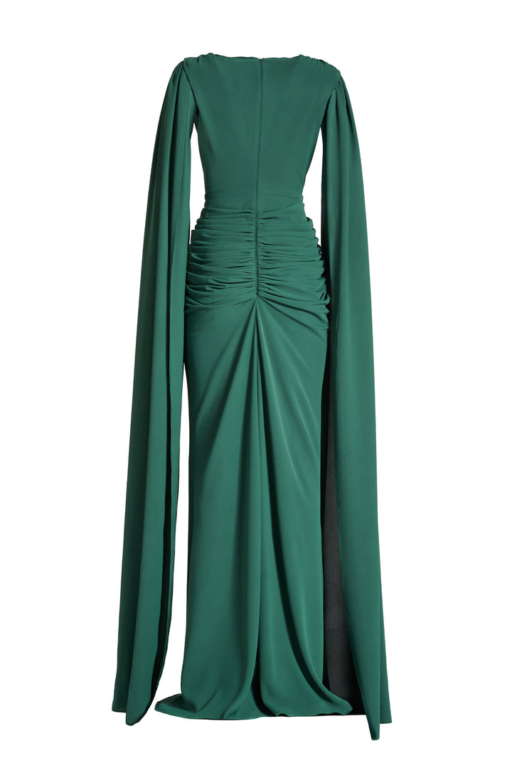 Evelyn Dress In Dark-Green