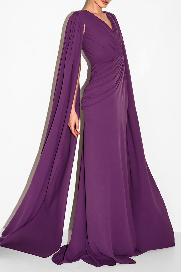 Evelyn Dress In Plum