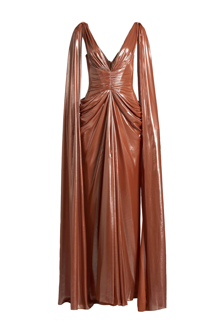 Layla Dress In Copper-Blush