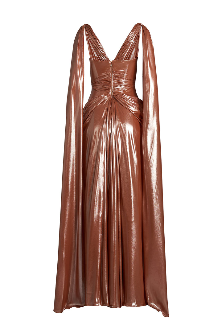 Layla Dress In Copper-Blush