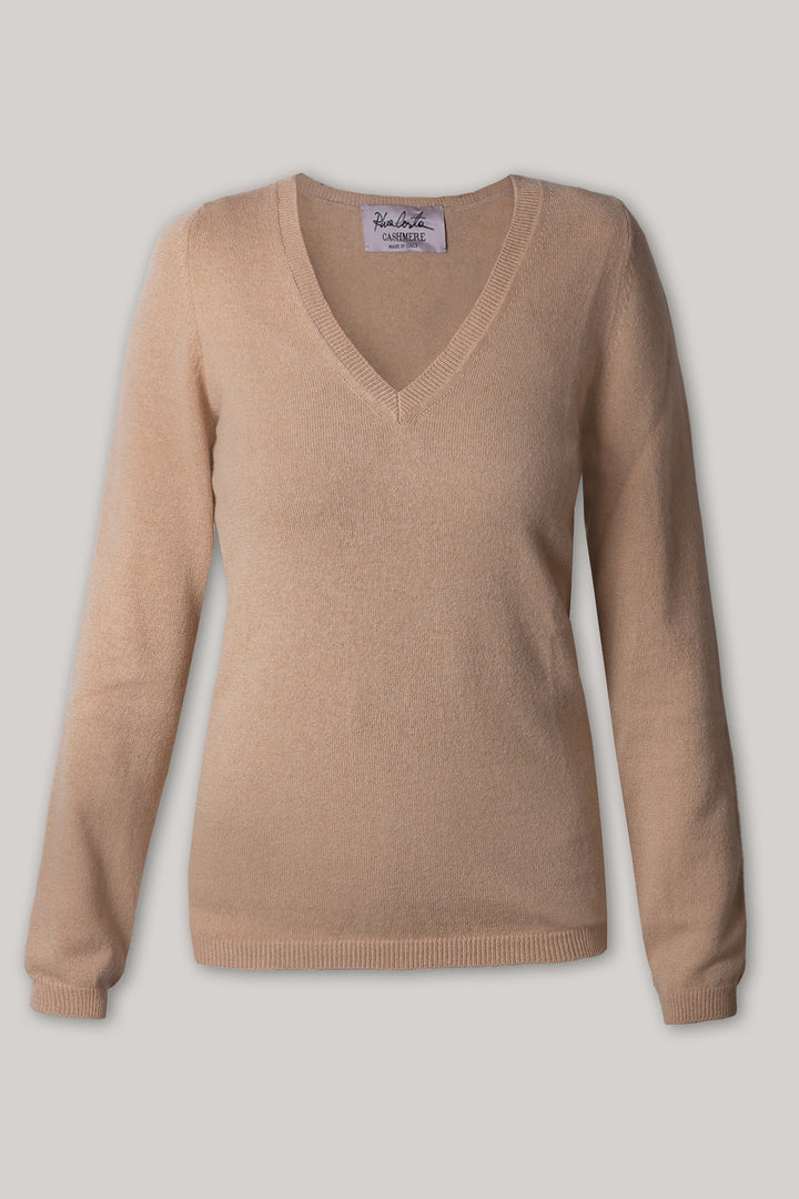 Evangeline V-Neck Cashmere Sweater