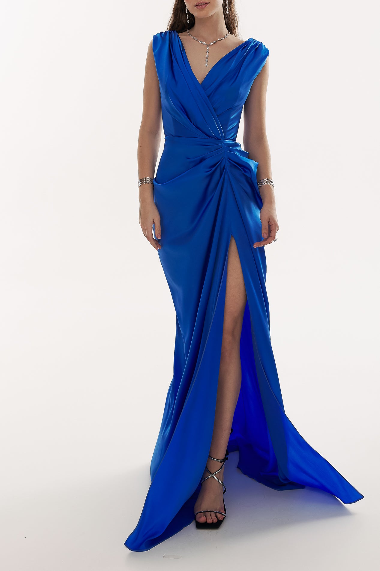 Sapphire blue maxi fashion dress