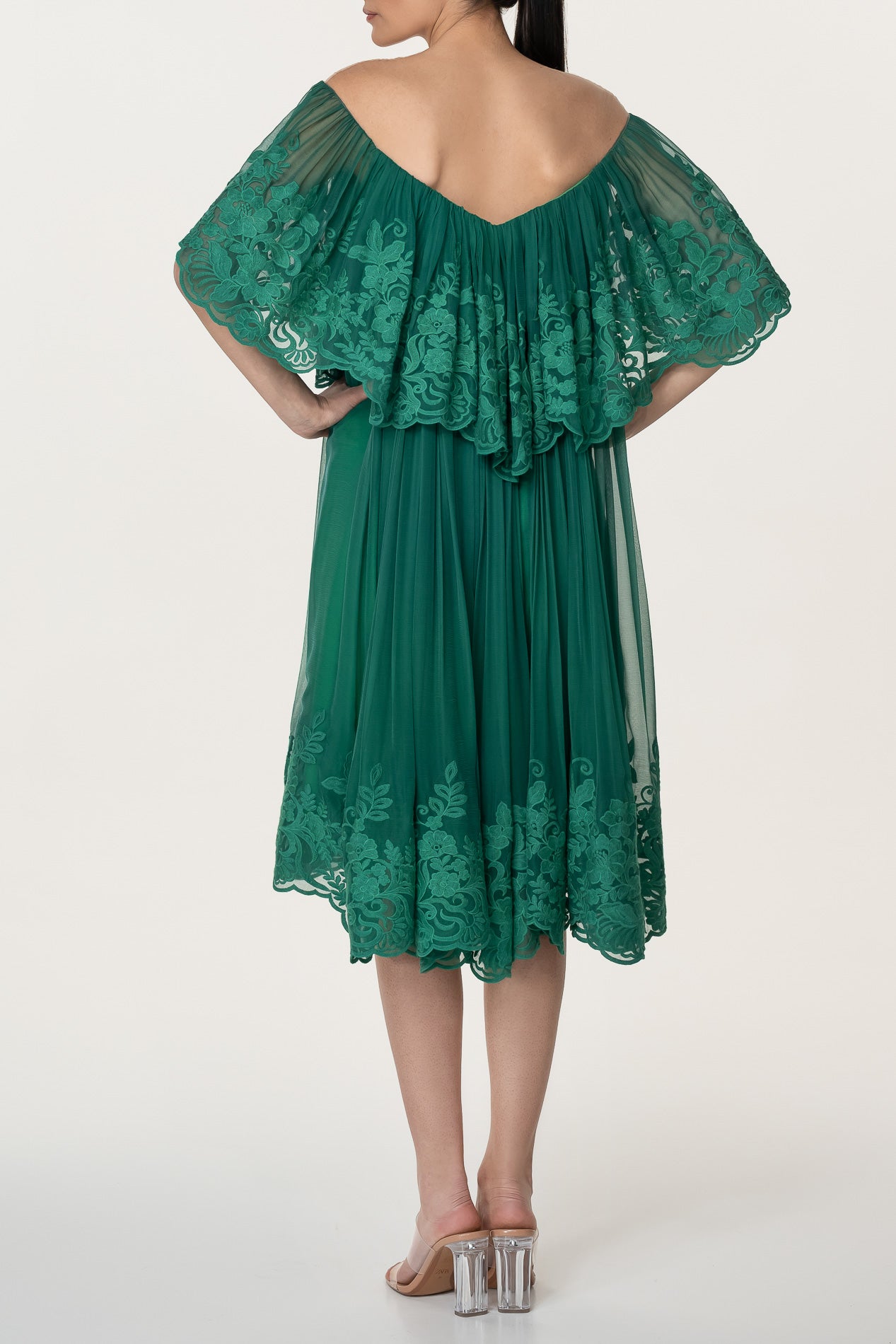 Emerald boho dress best sale