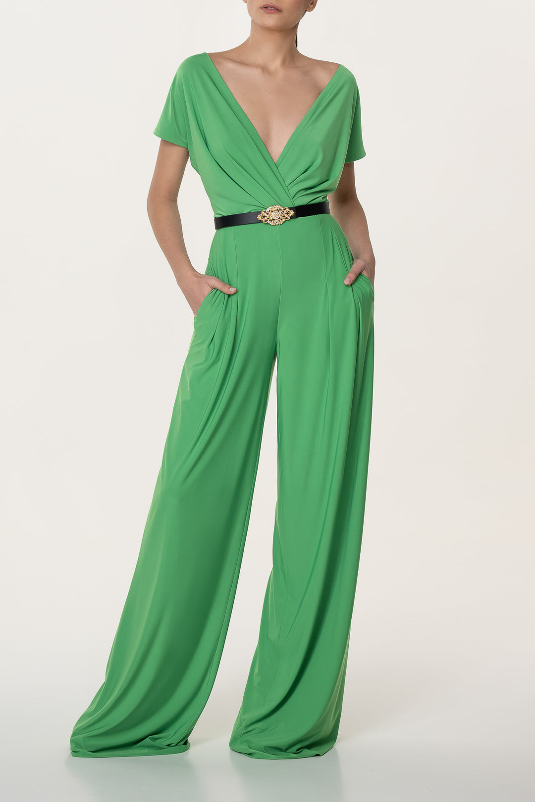 Joan Emerald Jersey Jumpsuit