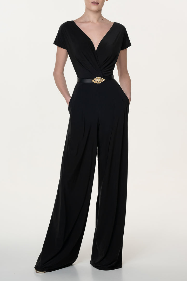 Joan Black Jersey Jumpsuit