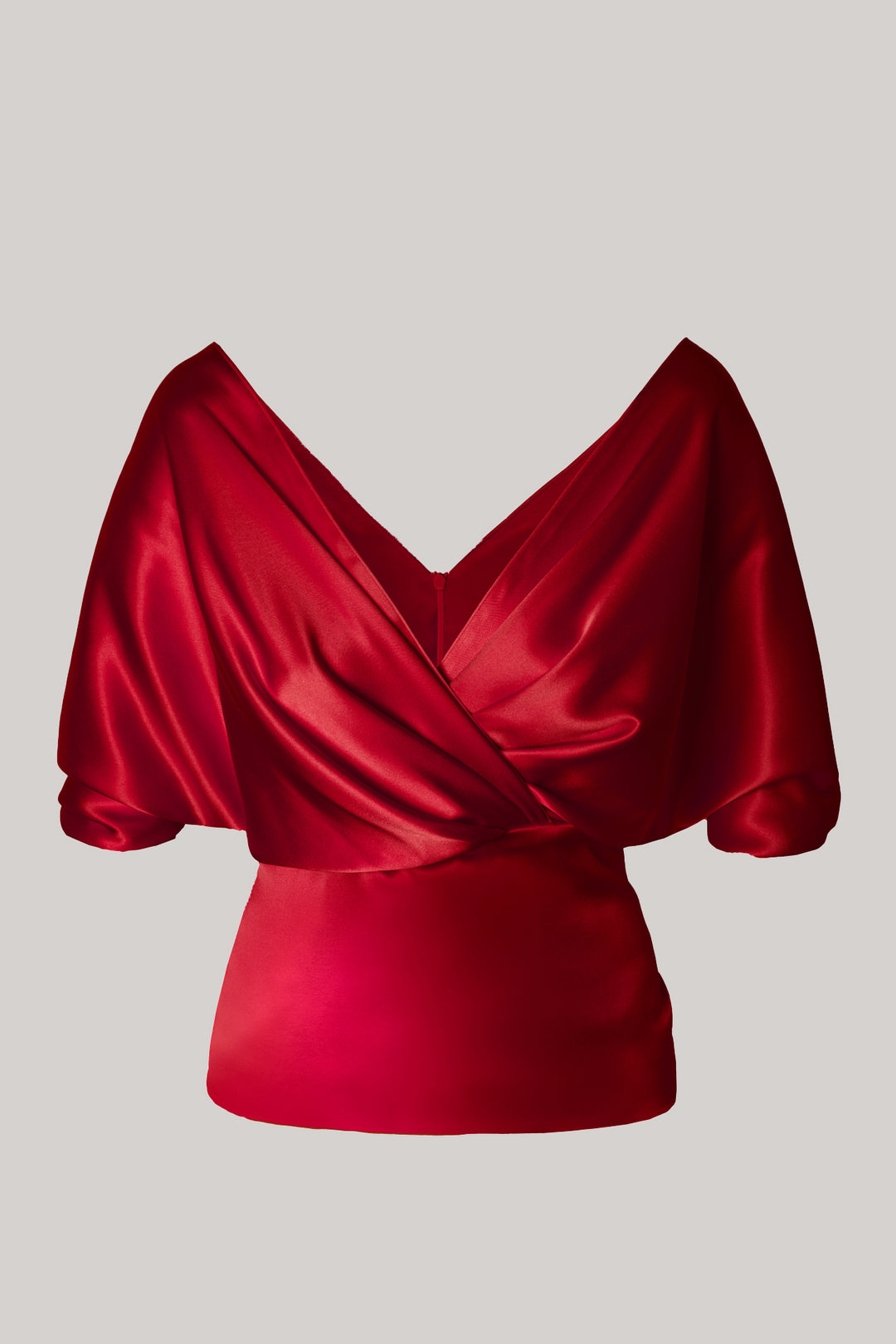 Reese Hot Red Silk Top