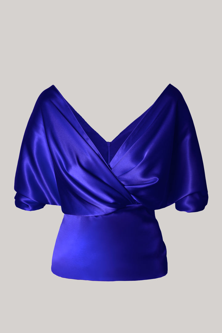 Reese Electric Blue Silk Top