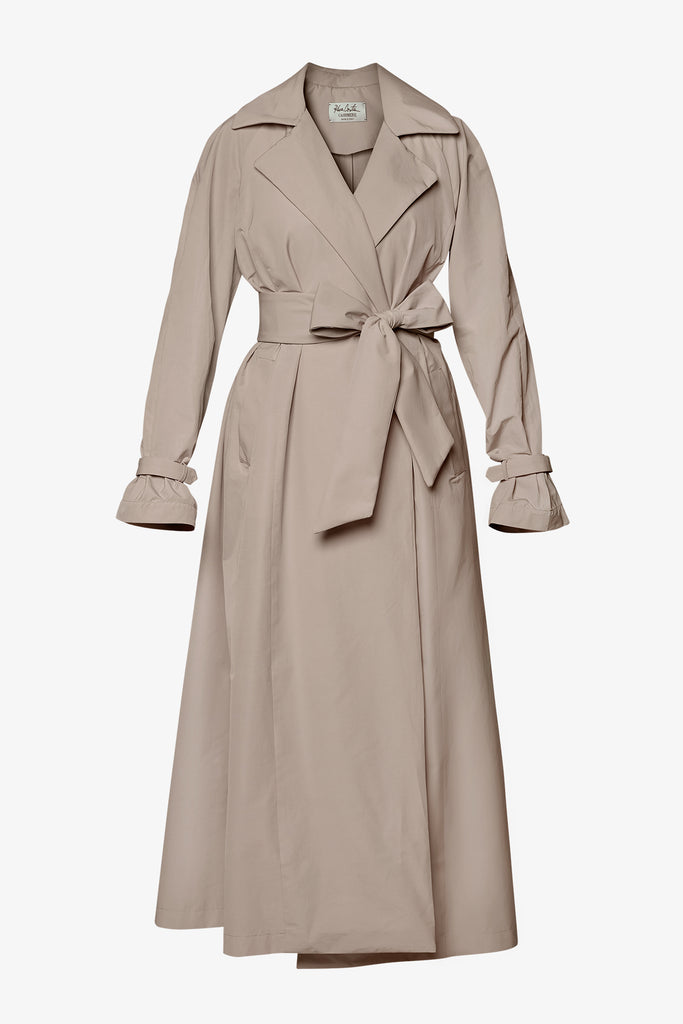 Marlene Trench Coat In Greije – Rhea Costa