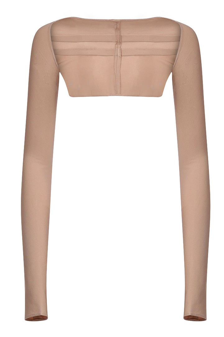 Kiara Long Dress In Nude