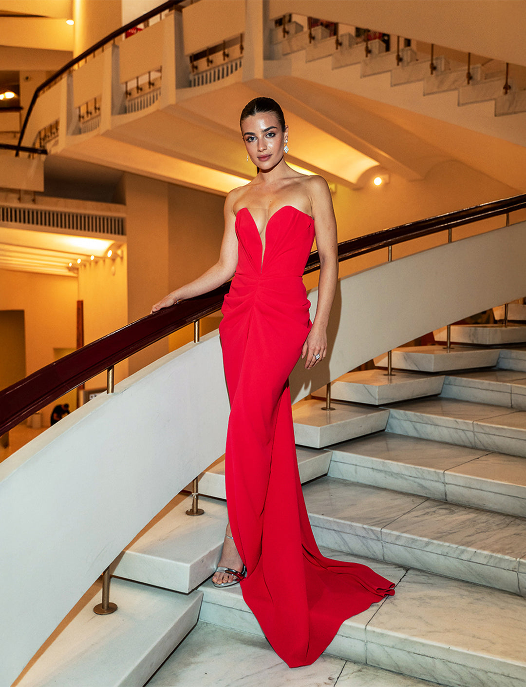 dress with side slits La Femme Long Jersey Prom Dress with Side Cut Out Dark Emerald / 4