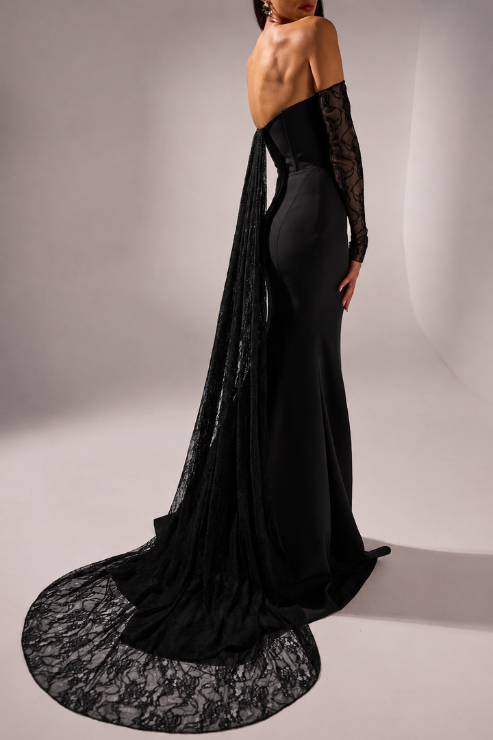 Amada Long Dress In Black