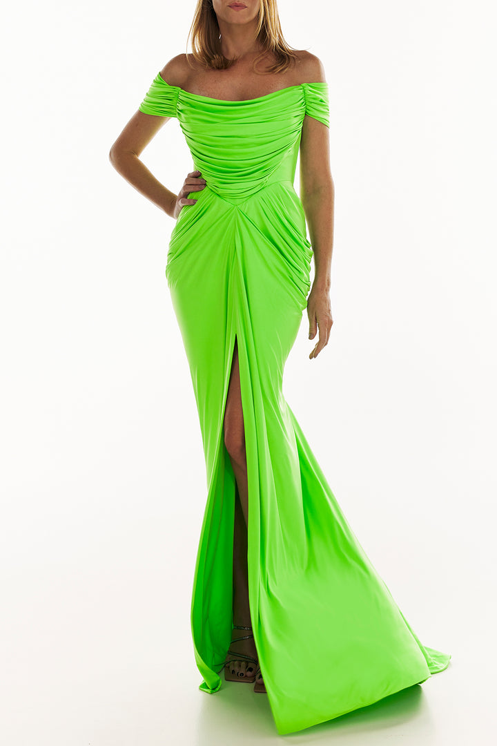 Lorene Neon Green Dress