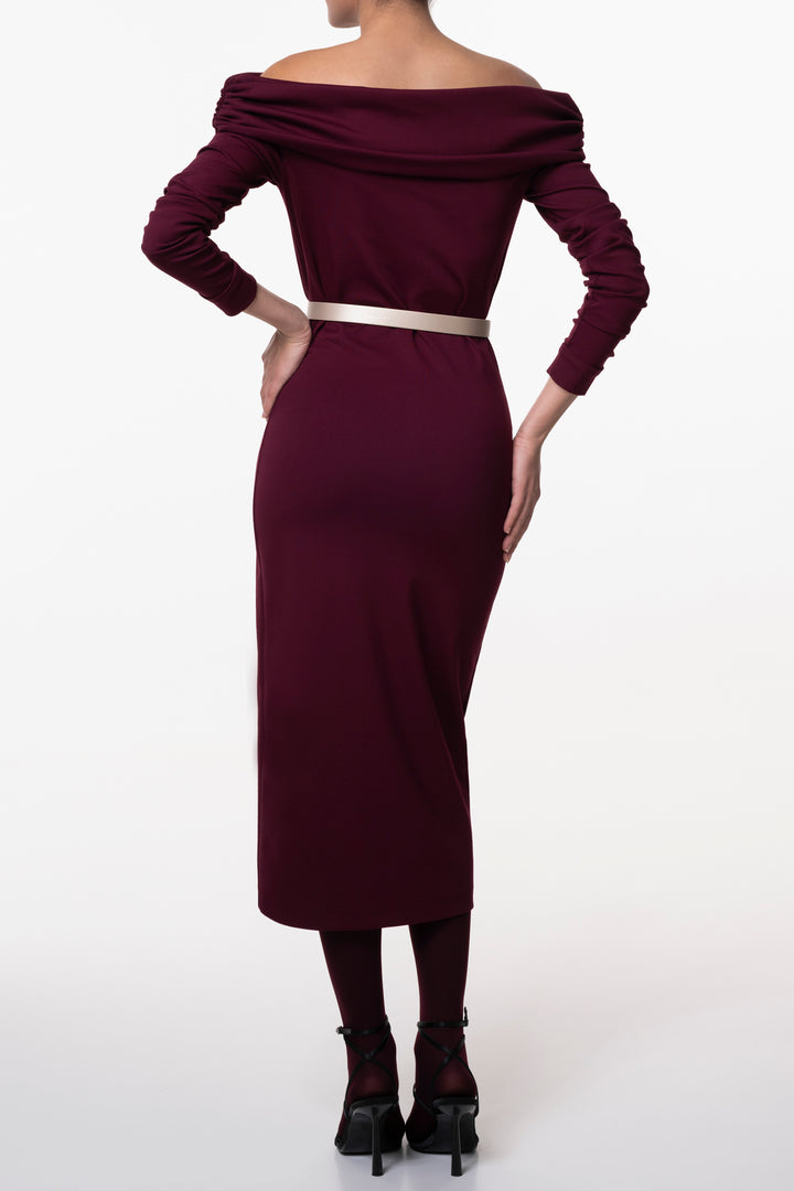 Ellen Dress In Burgundy