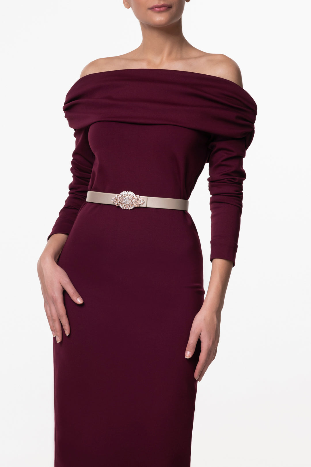 Ellen Dress In Burgundy