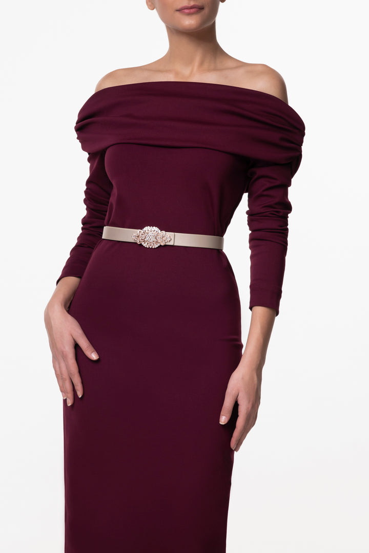 Ellen Dress In Burgundy