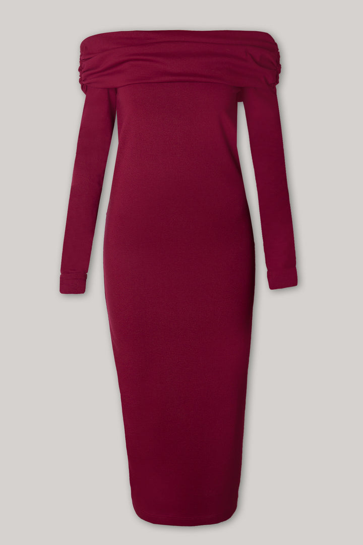 Ellen Dress In Burgundy