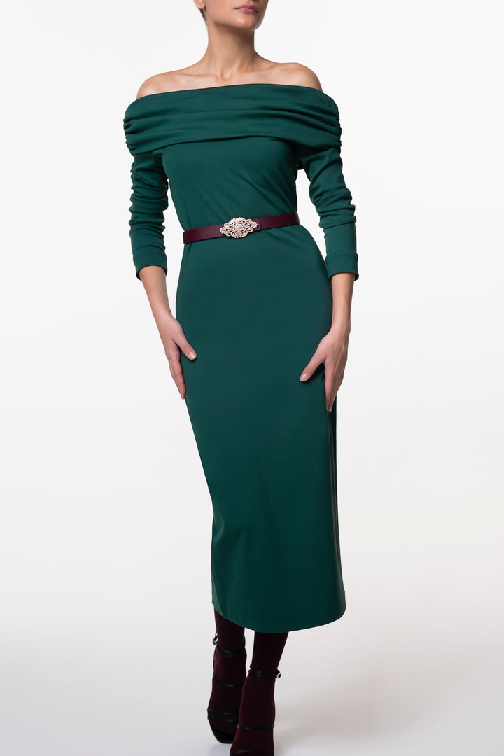 Ellen Dress In Emerald