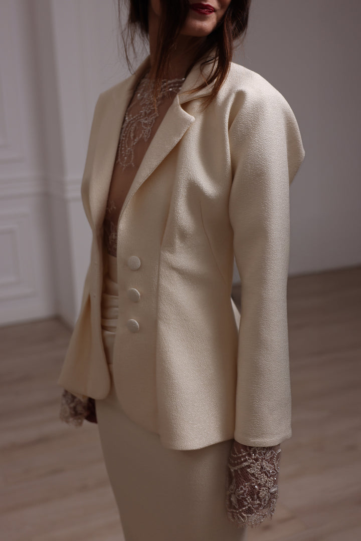 Structured Jacket In Cream