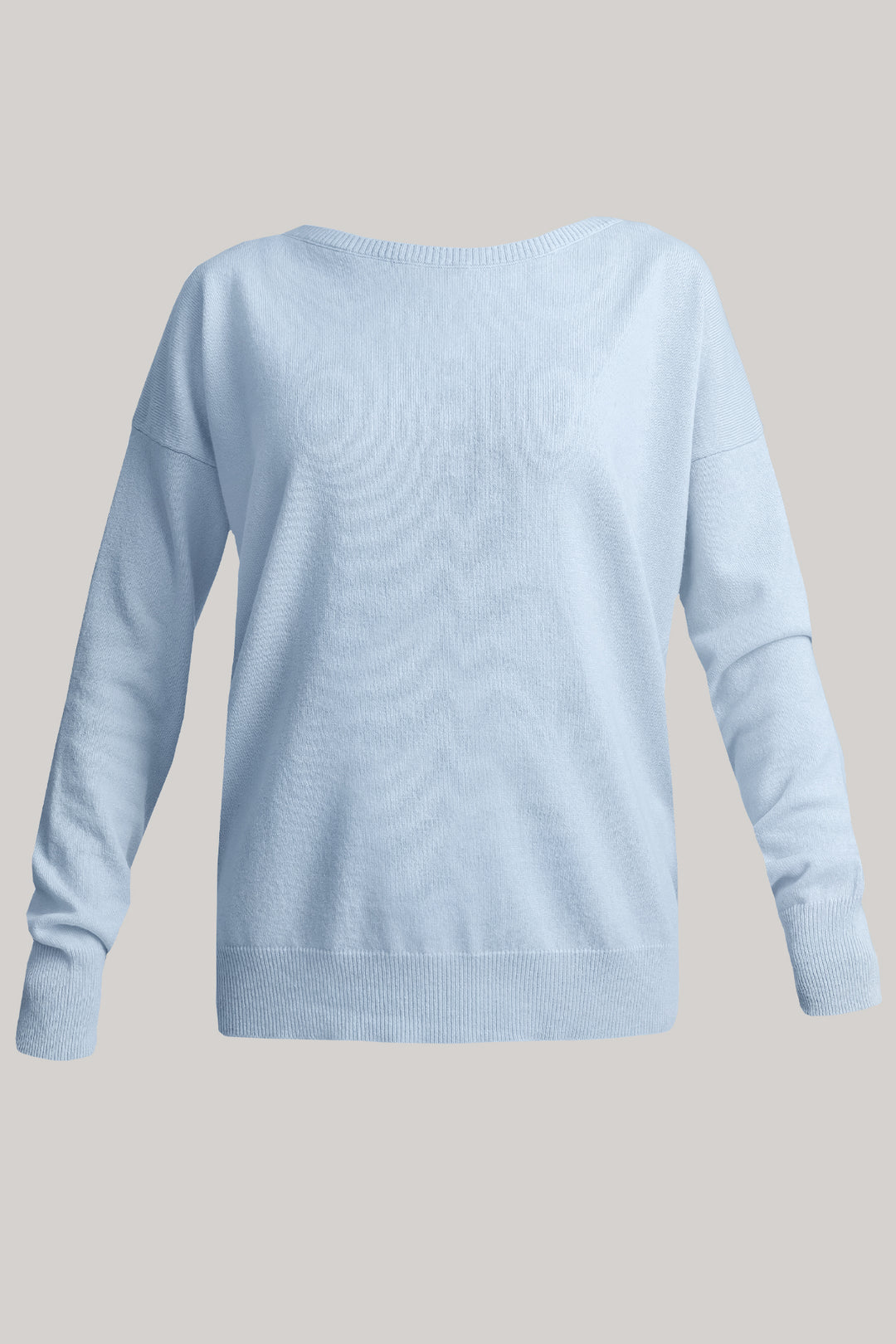 Rania Boat Neck Cashmere Sweater In Celeste