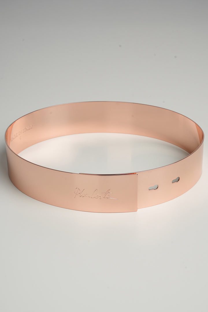 Xenis Full Metal Belt In Rose Gold-Plated