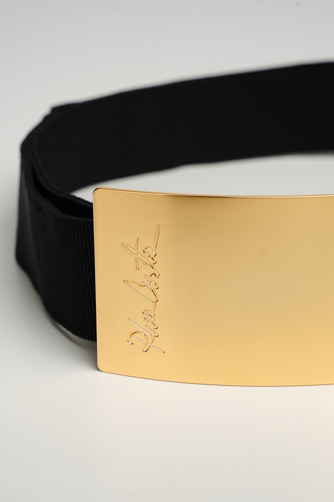 Xenis Front Metal Belt In Gold-Plated