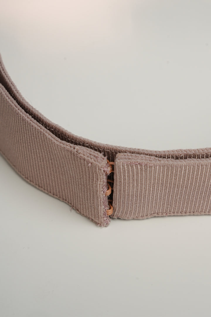 Xenis Front Metal Belt In Rose Gold-Plated
